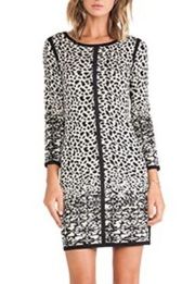 Velvet by Graham and Spencer Mya Snow Leopard Jacquard Dress Women’s Small