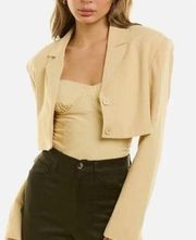 Weworewhat Danielle Bernstein revolve cropped twill blazer new XXL