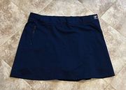 NEW FILA Navy Blue Mid Rise Athletic Skort Stretchy Pockets Large