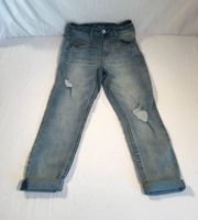 NOBO High Rise Cropped Distressed Jeans Womens Sz 9 Blue