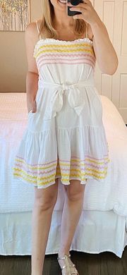 x Lisa Marie Fernandez White Ric Rac Dress