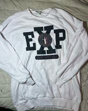 Vintage 90s Express Oversized Graphic Light Pink Crewneck