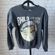 Star Wars Baby Yoda Crew Neck Sweater Size XS