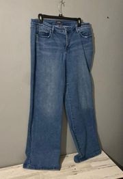NYDJ Jeans Women's 14 Blue Straight High Rise Mom  Lift Tuck Slimming Stretch