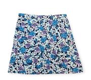 J Jill Blue Purple Floral Skirt Size Medium