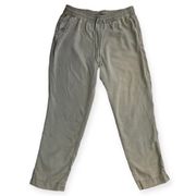 Lands End Olive Green Lyocell High Rise Drawstring Pull On Joggers