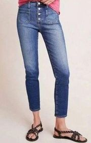 Adriano Goldschmied Vintage Stevie Ankle Button Up Slim Straight Ankle Jeans 28