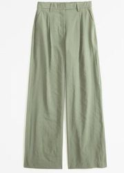 Abercrombie and Fitch Linen-Blend Tailored Wide Leg Pant Trousers Size S