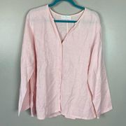 Soft Surroundings Soft Surrounding Linen Tunic Top in Soft Pink size large