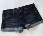 Rue21 jean shorts‎ denim cuffed frayed stretch distressed 29