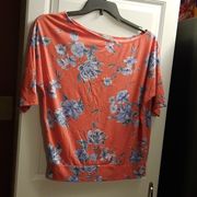 WHITE Birch Floral Blouse Size Medium