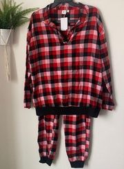 NWT BP. Plaid 2pc Loungewear Jogger Set