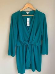 TOPSHOP
Tiffany Knot Minidress In Teal