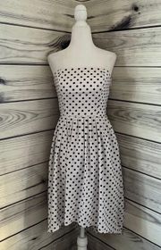 White & Black Polka Dot Retro Style Fit & Flare Dress