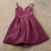 V Wire Purple Romper