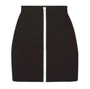  NWT! SKIMS Zip-Up Swim Mini Skirt in Onyx