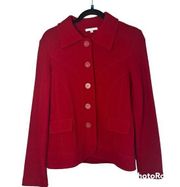 Women's Harve Benard red long sleeve wool blazer coat Size small