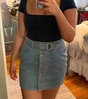 Light Blue Denim Skirt