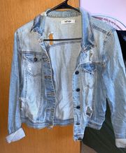 Garage Light Wash Ripped Jean Jacket