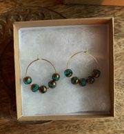 Small Beaded Hoops 