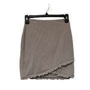 Aritzia Sunday Best Primrose Gray Ruffle Lettuce High Waisted Trim Skirt