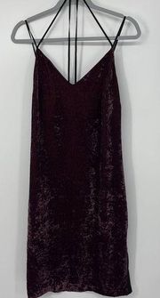 SPLENDID DEEP PURPLE SLEEVELESS VELVET FEEL MIDI DRESS SMALL