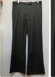 Theory Wool Blend Stripe Slight Bootcut Trouser Pant Size 10 See Description