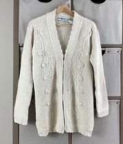 Swiss dot zip cardigan