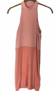 KITTENISH Colorblock Peach Tank Dress Small