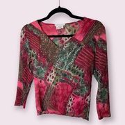 Y2K Fairy Grunge patchwork embellished top