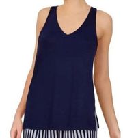 Refinery 29 Knit Pajama Racerback Tank Top Navy Small