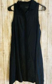 Rag & Bone Silk Blend Sleeveless All Black Dress Button Down size XS