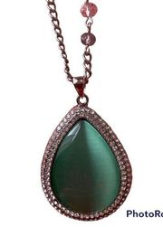 Paparazzi Fashion Flaunt Green - Cat's Eye Moonstone - Necklace & Earrin…