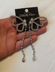 Silver Butterfly Earrings