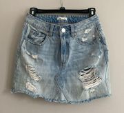 Garage denim mini skirt