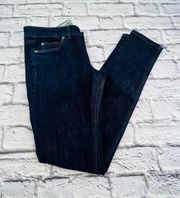 Lands End Jeans Womans 28 Blue Super Slim Fit Denim Dark Indigo