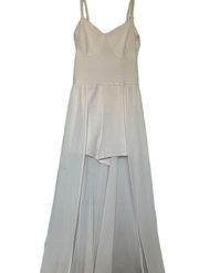 Privy white romper maxi dress measurements in pictures