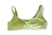 Lime Green Ribbed Bikini Top