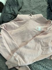 Champion Cropped Light Pink Hoodie