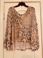 Cheetah Print Boho Top