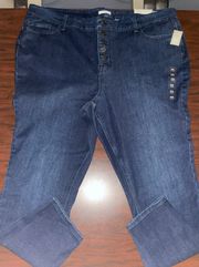 NWT Maurices Button Fly Limitless Jegging High Rise Jeans Size XXL Short