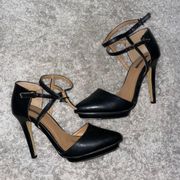 Black platform heel