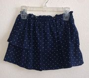 Navy Polkadot Strapless Top