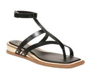 NEW Franco Sarto Sybil Faux Leather Sandal Black Size 7.5