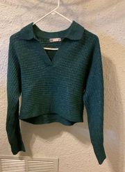 Goods For Life Green Cropped Sweater