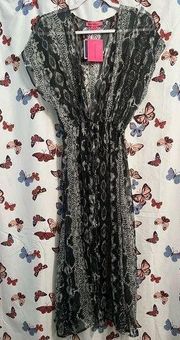 Betsey Johnson Sheer snakeskin coverup