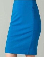 Diane Von Furstenberg New Koto Pencil Skirt Mini Pleated Zip Viscose Blue 8