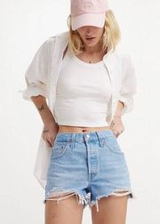 Light Wash Denim Shorts