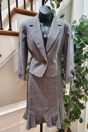 International Concepts Women's Wool Single Breasted Blazer & Skirt 2 Pc's Set 8