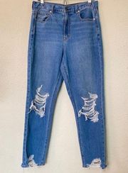 America Eagle Mom Jean Classic Vintage Destroy Hi-Rise Jean size 8
